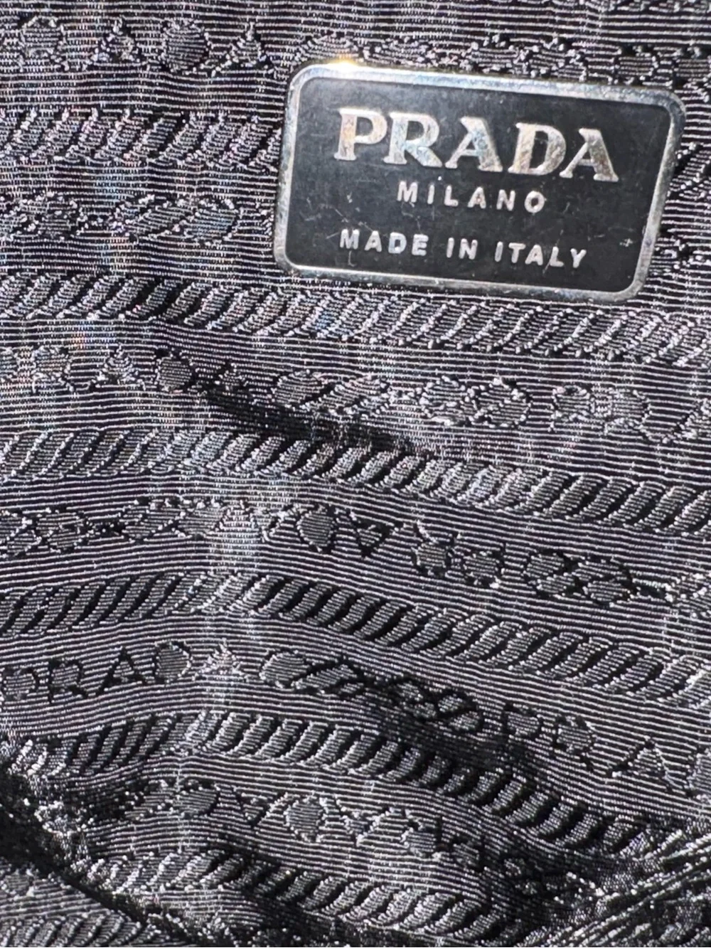 Prada Vintage Classic Women's Black Wool Satchel with Leather Trim, lock and key